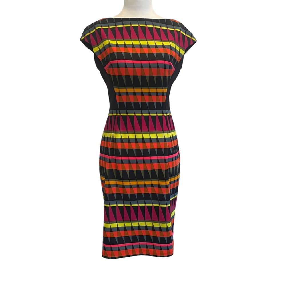 Signature London Style Print Sheath Dress 4 - Picture 2 of 16